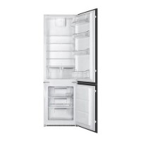 Smeg UKC7280FP 54cm Wide 70-30 Integrated Upright In-column Fridge Freezer - White