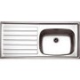 Franke UKX611L UK Range Single Bowl Left Hand Drainer SilkSteel Sink