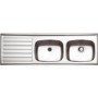 Franke UKX621L UK Range Double Bowl Left Hand Drainer SilkSteel Sink