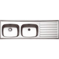 Franke UKX621R UK Range Double Bowl Right Hand Drainer SilkSteel Sink