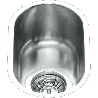 Half Bowl Chrome Stainless Steel Kitchen Sink - Smeg Alba