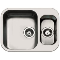 1.5 Bowl Chrome Stainless Steel Kitchen Sink - Smeg Alba