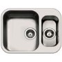 1.5 Bowl Chrome Stainless Steel Kitchen Sink - Smeg Alba