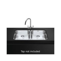 GRADE A1 - Smeg UM4545 Alba Double Bowl Undermount Stainless Steel Sink