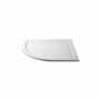 1000x800mm Left Hand Offset Quadrant Shower Tray 45mm - White Acrylic Stone Resin - Pearl