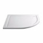 1000x800mm White Acrylic Capped Stone Resin Right Hand Offset Quadrant Shower Tray 45mm - Pearl