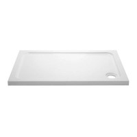 1100x800mm Rectangular 45mm White Stone Resin Shower Tray – Pearl
