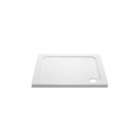 900x900mm Square Shower Tray 45mm - White Acrylic Stone Resin - Pearl