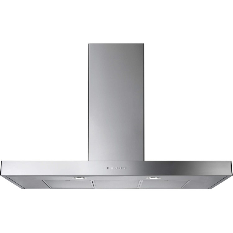 Refurbished Rangemaster UNBHDS100SS 100cm Flat Slimline Chimney Cooker Hood Stainless Steel