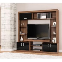 Birlea Uno Entertainment Unit Walnut & Black