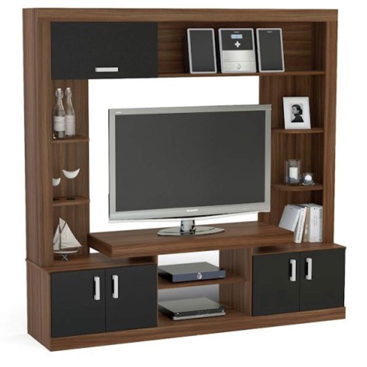 Birlea Uno Entertainment Unit Walnut & Black