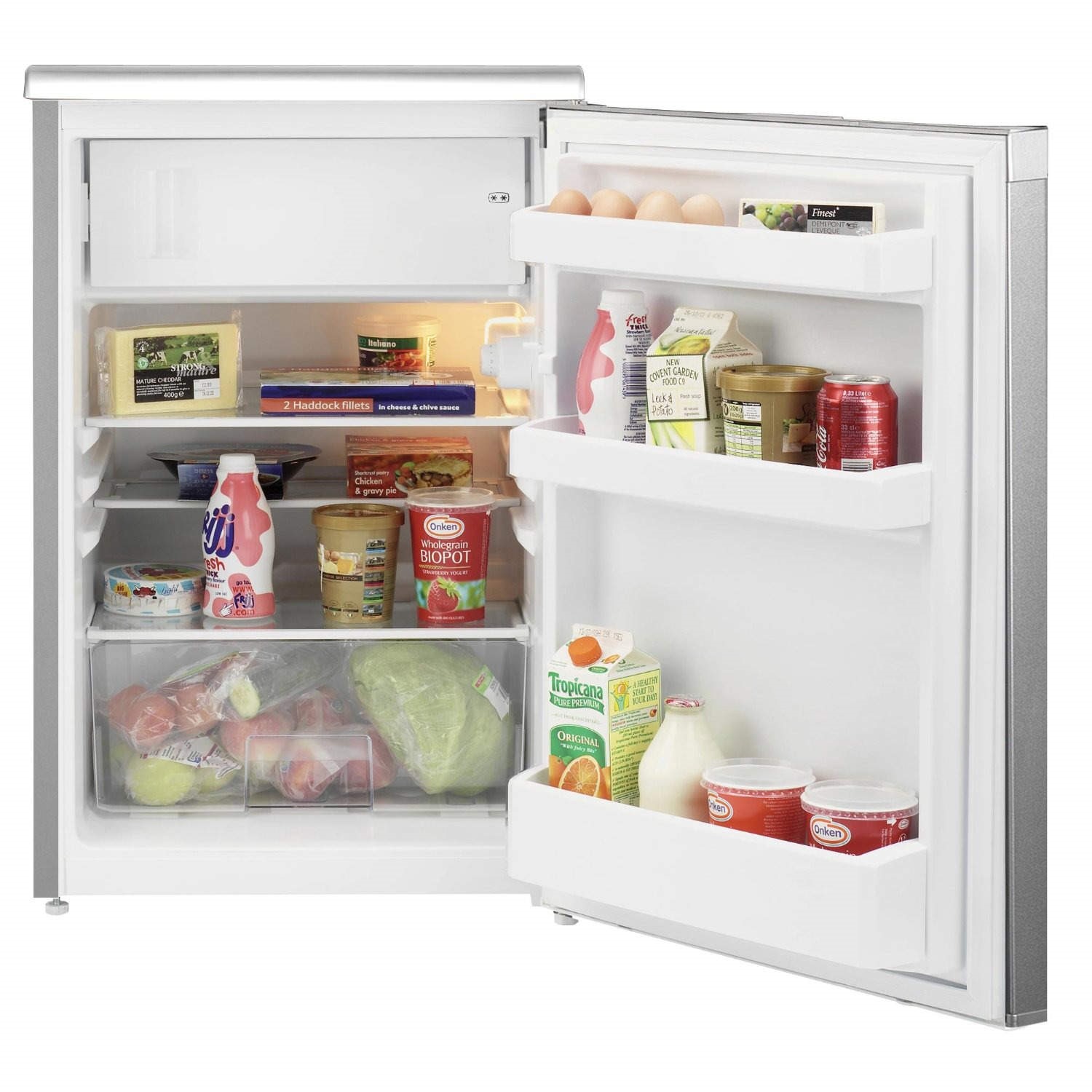 Beko Ur584aps 55cm Wide Under Counter Freestanding Fridge Silver Appliances Direct