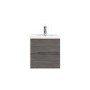 Hudson Reed Grey Wall Hung Bathroom Cabinet & Basin - W510 x H540mm