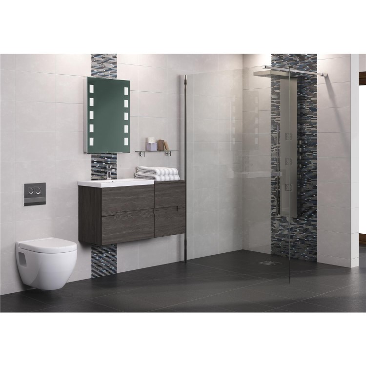 Hudson Reed Grey Wall Hung Bathroom Cabinet & Basin - W505 x H518mm