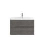 Hudson Reed Grey Wall Hung Bathroom Cabinet & Basin - W810 x H540mm