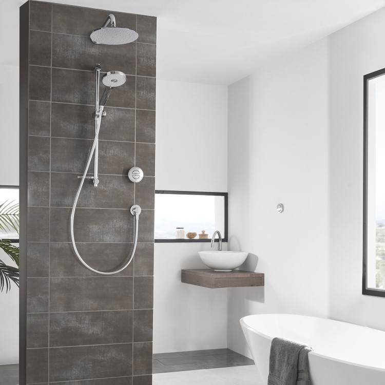 Aqualisa Unity Q Smart Digital Shower Concealed with Adjustable and Wall Fixed Head HP/Combi