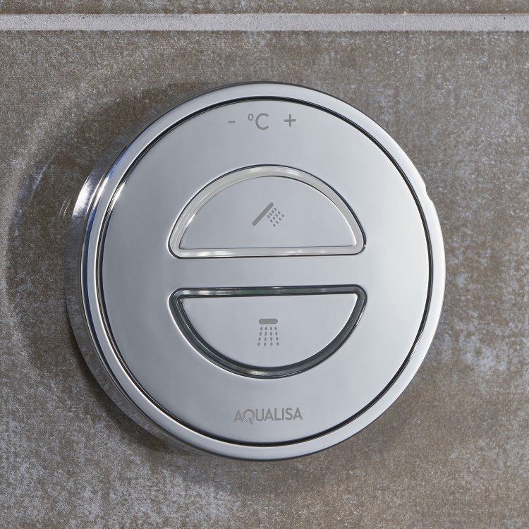 Aqualisa Unity Q Smart Digital Shower Concealed with Adjustable and Wall Fixed Head HP/Combi