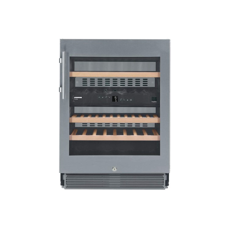 Liebherr 34 Bottle Capacity Dual Zone Under Worktop Wine Storage Cabinet- Stainless Steel