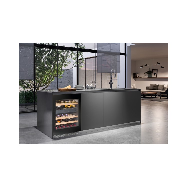 Liebherr 34 Bottle Capacity Dual Zone Built-under Multi Temperature Wine Cabinet - Black