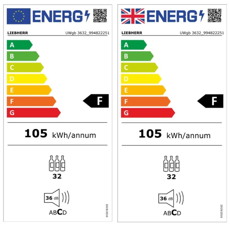 Liebherr 32 Bottle Capacity Dual Zone Built In Wine Cooler - Black