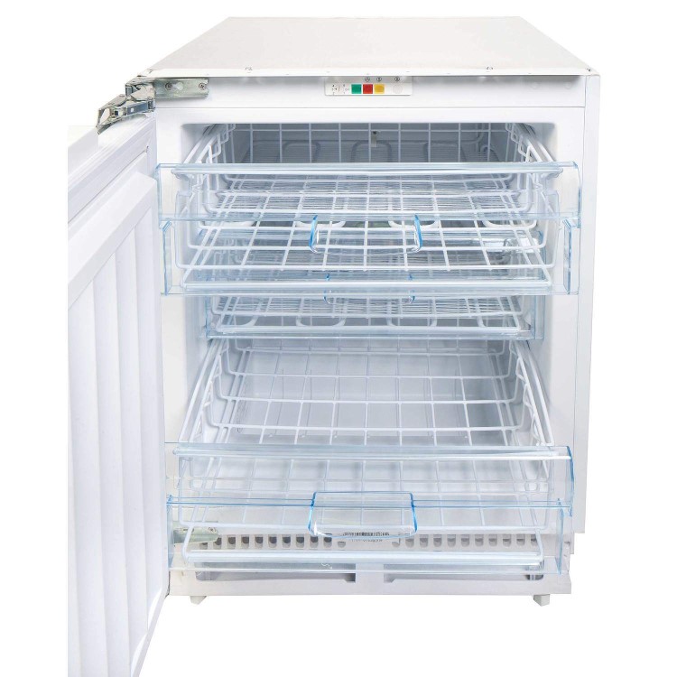 Amica UZ130.3 60cm Wide Integrated Upright Under Counter Freezer - White