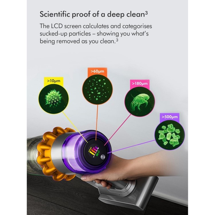 Dyson V15 Extra Cordless Vacuum Cleaner - Nickel Blue