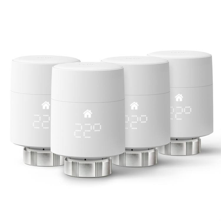 tado° Add-on Smart Radiator Thermostat Vertical Mounting Quattro Pack