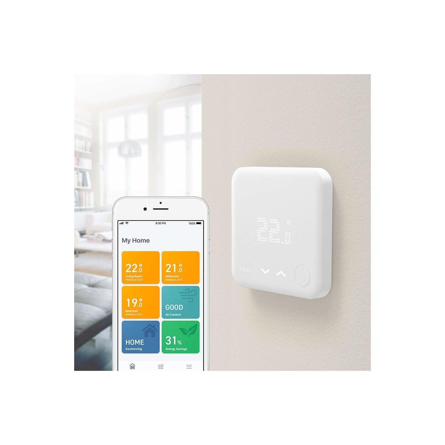 Tado Smart Thermostat Starter Kit V3+ with 2 Addon Smart Radiator