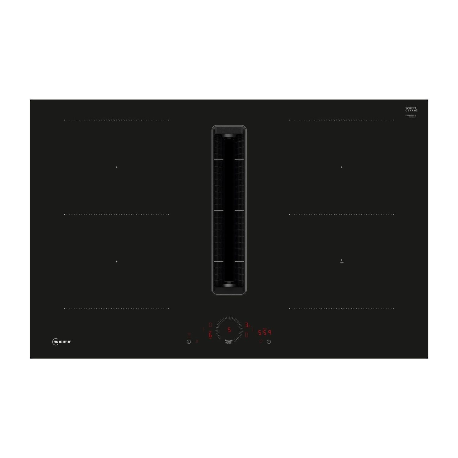 Neff N70 Series 80cm 4 Zone Induction Hob with Integrated Ventilation System