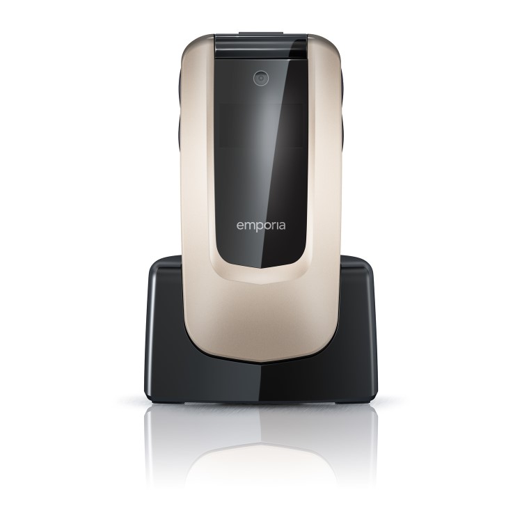 Emporia Comfort Champagne 2.4" Easy To Use Clamshell 2G Unlocked & SIM Free Mobile Phone
