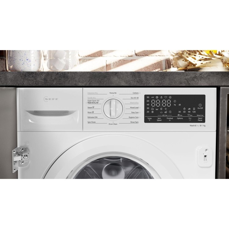 Neff 8kg Wash 5kg Dry 1400rpm Integrated Washer Dryer - White