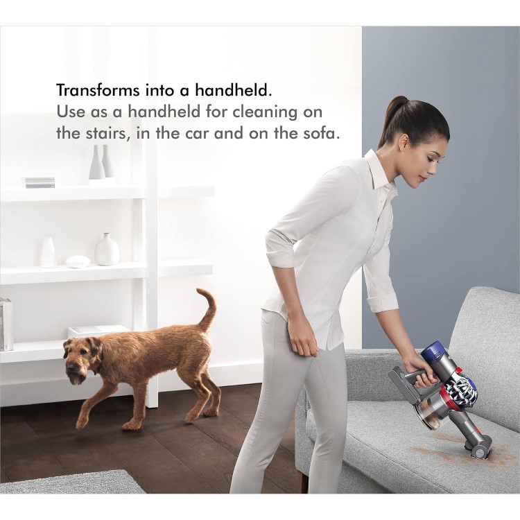 Dyson V8 Animal Cordless Bagless Vacuum Cleaner - Titanium Grey And Purple