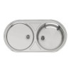 Single Bowl Chrome Stainless Steel Kitchen Sink - Reginox Valencia