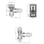 White Round Thermostatic Angled Radiator Valves with Lock Shield