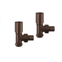 Bronze Round Angled Radiator Valves - Nazco