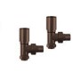 Bronze Round Angled Radiator Valves - Nazco