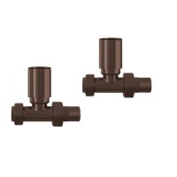 Bronze Round Straight Radiator Valves - Nazco