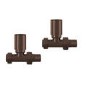 Bronze Round Straight Radiator Valves - Nazco