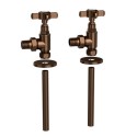 A1/VALVEBTRAD ONLY OPENED - Bronze Traditional Angled Radiator Valves - Regent
