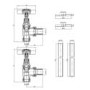Bronze Traditional Angled Radiator Valves - Regent