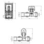 White Round Thermostatic Straight Radiator Valves with Lock Shield
