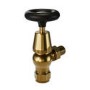Brass & Black Traditional Angled Radiator Valves - Regent