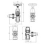 Brass & Black Traditional Angled Radiator Valves - Regent
