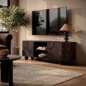 VAN013 Large Dark Mango Wood TV Stand with Storage - TV's up to 70" - Ivan