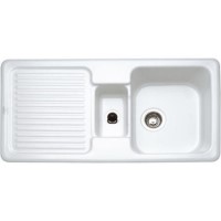 Franke VBK651L VBK 1.5 Bowl Left Hand Drainer Ceramic Sink in White
