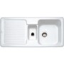 Franke VBK651L VBK 1.5 Bowl Left Hand Drainer Ceramic Sink in White