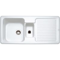 Franke VBK651R VBK 1.5 Bowl Right Hand Drainer Ceramic Sink in White