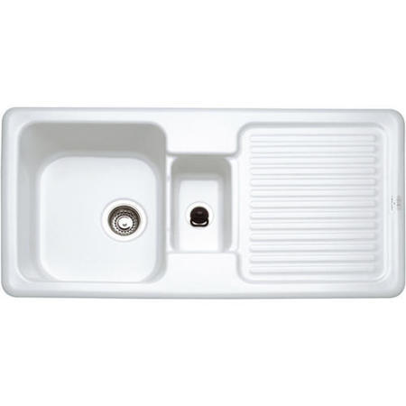 Franke VBK651R VBK 1.5 Bowl Right Hand Drainer Ceramic Sink in White