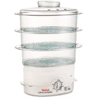 GRADE A1 - Tefal VC100665 Ultracompact 3 Tier Steamer - White