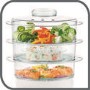 GRADE A1 - Tefal VC100665 Ultracompact 3 Tier Steamer - White